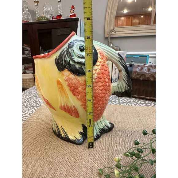 Bassano Made in Italy Ceramic Vintage Tropical Fish Pitcher Pottery Hand Painted - Picture 9 of 11
